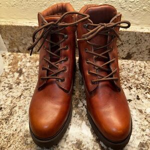 Trader Bay 6-Inch Waterproof Leather Lace Up Heritage Boots Rust Brown Size 9M